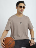 Men Cotton Relaxed Fit Crew Neck Graphic T-shirt