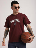 Men Cotton Relaxed Fit Crew Neck Graphic T-shirt